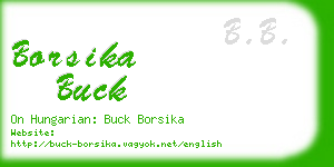 borsika buck business card